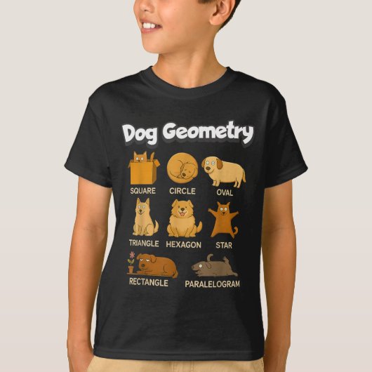 T-shirt Funny Dog Geometry Math Teacher Back To School (Devant)