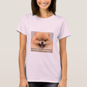 T-shirt Funny Dog Print - Hey boy