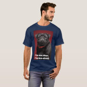 T-shirt Funny Dog Print - Je ne suis pas court (Devant entier)