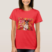 T-shirt Funny Dog Print Let's Get Ready (Voorkant)