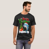 T-shirt Funny Dolphin Fish Lover Xmas Lighting Dolphin Chr (Devant entier)