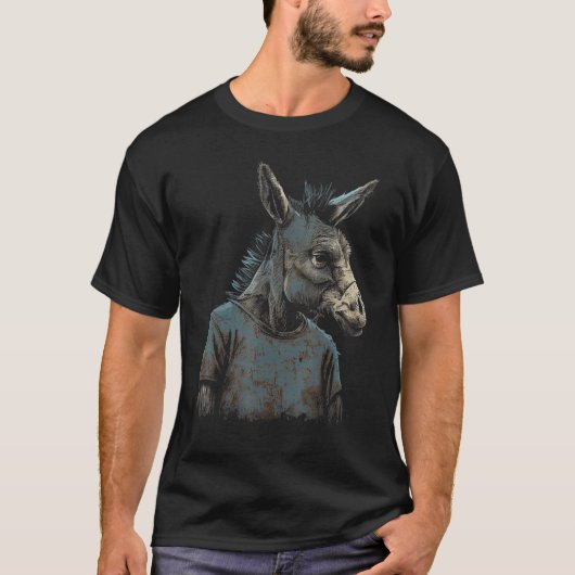 T-shirt Funny Donkey Face Gift idea for Donkeys Lovers Gra (Devant)