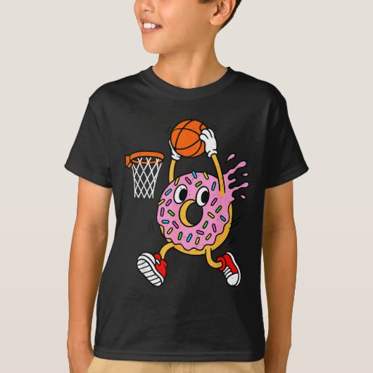 T-shirt Funny Donut Dunking Basketball Doughnut Food Champ (Devant)