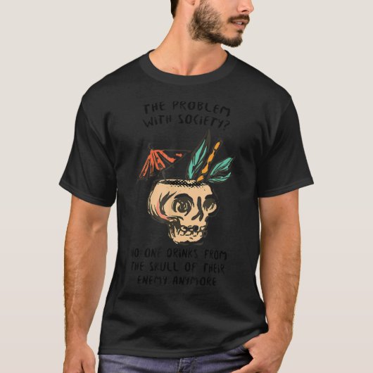 T-shirt Funny Drink From the Skull of your Enemy Graphic A (Devant)