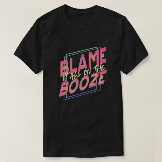 T-shirt Funny Drinker Venin Blame (Design devant)