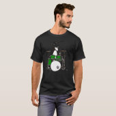 T-shirt Funny Drummer Cat Playing Drums Musician Cat Shirt (Devant entier)