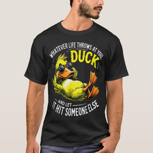 T-shirt Funny Duck Graphic Tees Men Women Funny Quote (Devant)