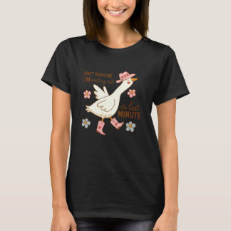 T-shirt Funny Duck Shirt Procrastination Boots Hat Flowers