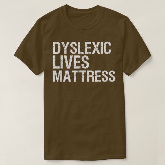 T-shirt Funny Dyslexia (Design devant)