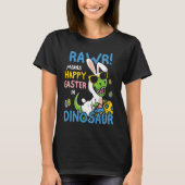T-shirt Funny Easter Bunny Saurus Rex Kids Dinosaur Easter (Devant)