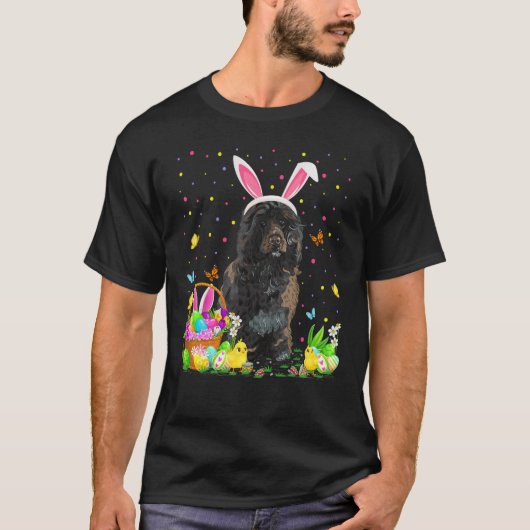 T-shirt Funny Easter Egg Hunting Portuguese Water Dog East (Devant)