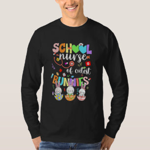 T-shirt Funny Easter School Nurse Of Cutest Bunnies Rn Cut