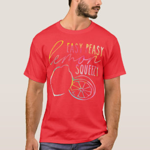 T-SHIRT FUNNY EASY PEASY LEMON SQUEEZY TROPICAL SUMMER
