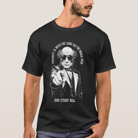 T-shirt Funny Economics John Stuart Mill Economist Stupidi (Devant)