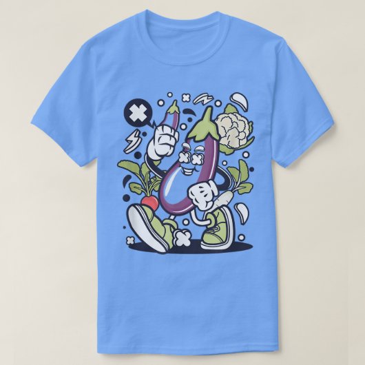 T-shirt Funny Eggplant Designs For Men Women Fruit Vegetab (Design devant)