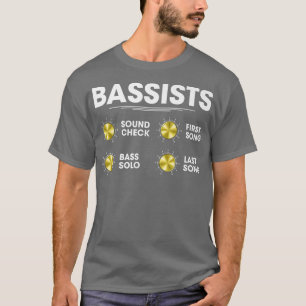 T-shirt Funny Electric Bass Guitare Joueurs Sound Volume P