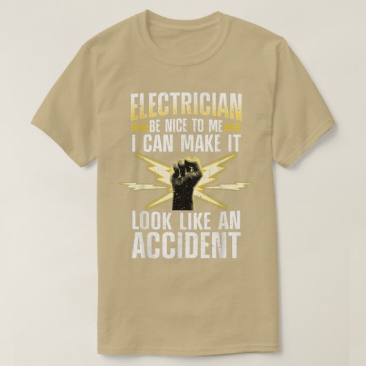 T-shirt Funny Electrician Art Men Electrical Engineer Humo (Design devant)