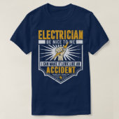 T-shirt Funny Electrician Art Men Electrical Engineer Humo (Design devant)