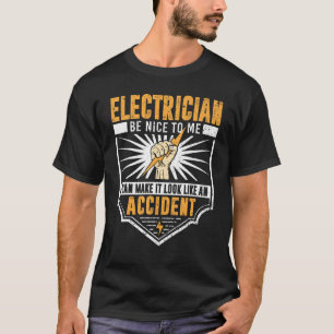 T-shirt Funny Electrician Hommes Ingénieur électrique Humo