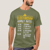 T-shirt Funny Electrician Horaires Tarifs Lineman Cadeau p (Devant)