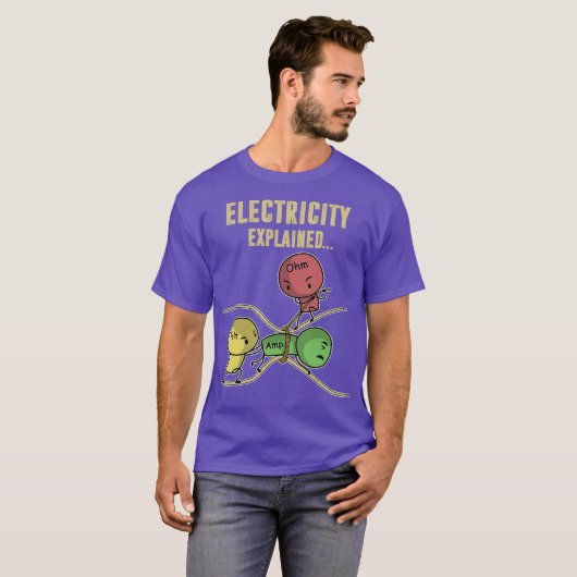 T-shirt Funny Electricity explique Ohm Law Graphics (Devant entier)