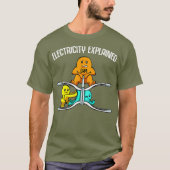 T-shirt Funny Electricity Expliqué Physique Enseignant Ner (Devant)