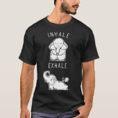 T-shirt Funny Elephant Inhale Ehale Yoga friends (Devant)