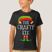 T-shirt Funny Elf Family Christmas Crafty Elf Sweater Matc (Devant)