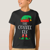 T-shirt Funny Elf Family Christmas The Coffee Elf Sweater  (Devant)