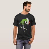 T-shirt Funny Elf Hands Hair Stylist Hairdresser Scissor B (Devant entier)