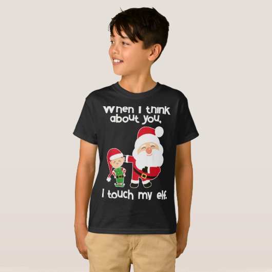 T-shirt Funny Elf Inappropriate Adult Humor Christmas Gift (Devant entier)