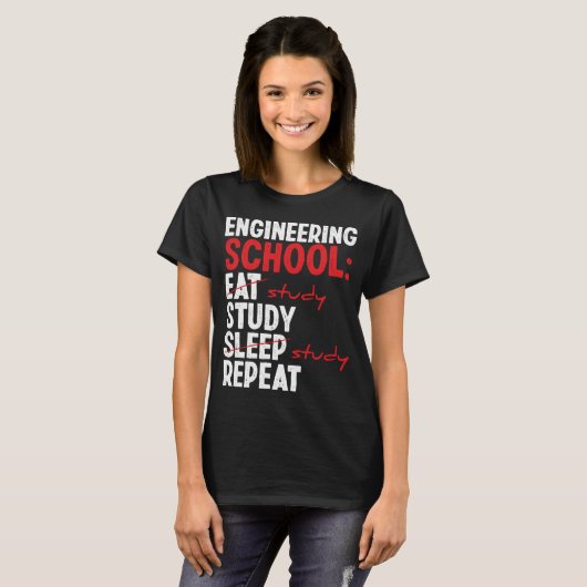 T-shirt Funny Engineering College Student Engineer School (Devant entier)