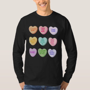T-shirt Funny Enseignant Valentines Jour Conversation Coeu