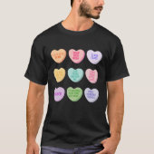 T-shirt Funny Enseignant Valentines Jour Conversation Coeu (Devant)