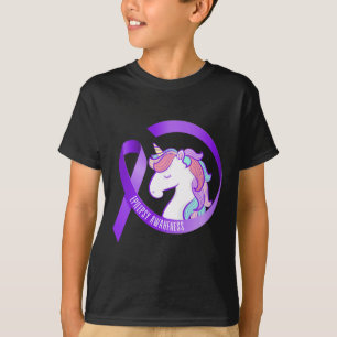 T-shirt Funny Epilepsie Sensibilisation Unicorn Ribbon 1