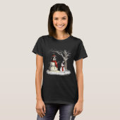 T-shirt Funny Er Spaniel Dog In The Snow Tree Christmas Wi (Devant entier)