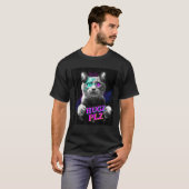 T-shirt Funny Espace Violet Galaxy Rave Amoureux des chats (Devant entier)