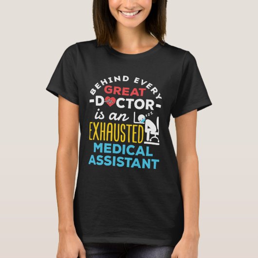 T-shirt Funny Exhaustit Assistant Médicale CMA (Devant)