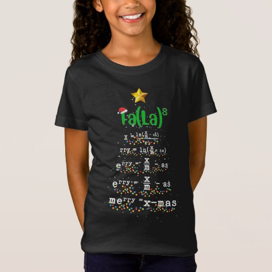 T-Shirt Funny Fa La 8 Christmas Tree Musique Chemise Math (Devant)