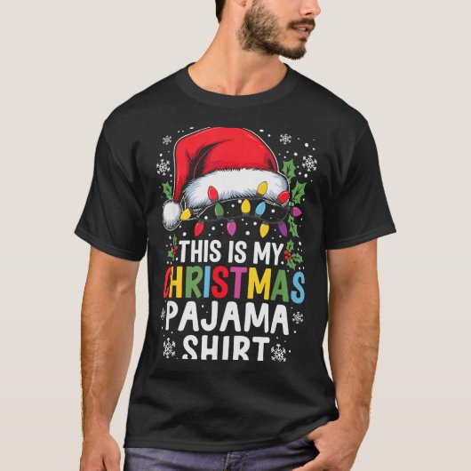 T-shirt Funny Family Christmas Pajamas This Is My Christma (Devant)