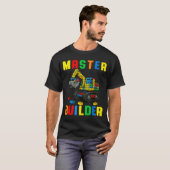 T-shirt Funny Family Master Builder Building Bricks Blocks (Devant entier)