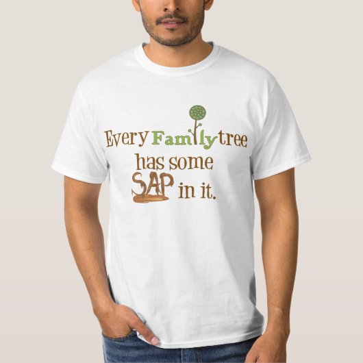 T-shirt Funny Family Tree Sap (Devant)