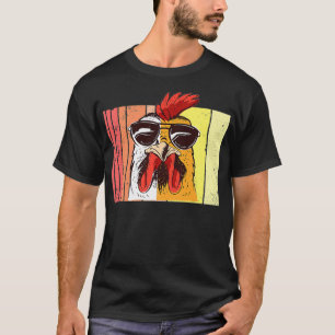 T-shirt Funny Farmer Rooster Hen Chicken caractère chinoi