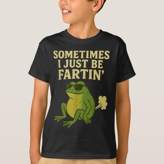 T-shirt Funny Fart Meme Sometimes I Just Be Farting Frog  (Devant)