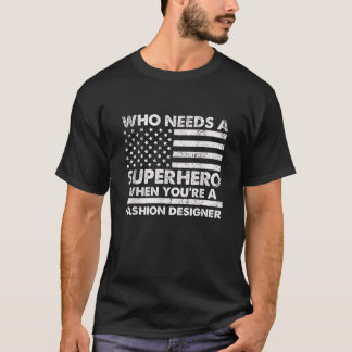 T-shirt Funny Fashion Designer Superhero Tee Vintage pour 