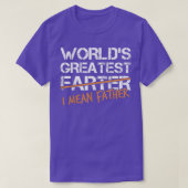 T-shirt Funny Fathers Day ,Best Farter Ever Oops I Meant F (Design devant)