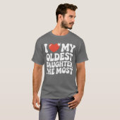 T-shirt Funny Favorite Oldest Daughter Proud Parent Senior (Devant entier)
