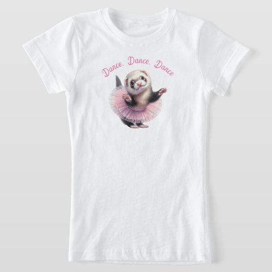 T-Shirt Funny Ferret dans un ballet Tutu Doing (Poser)
