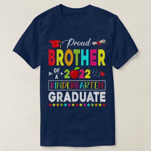 T-shirt Funny Fier frère d'une classe de 2022 maternelle (Design devant)