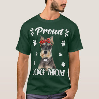 T-shirt Funny Fier Schnauzer Chien Maman Chiot Fête des Mè